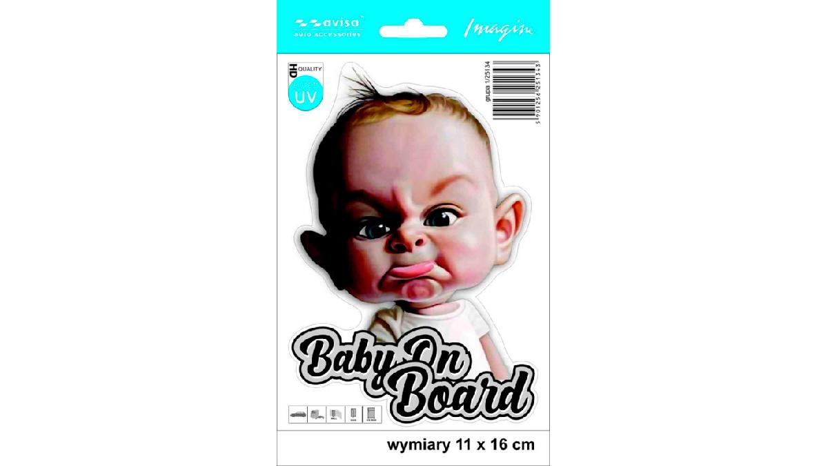 Autocollant+AutoTattoo+Baby+On+Board+-+11x16cm